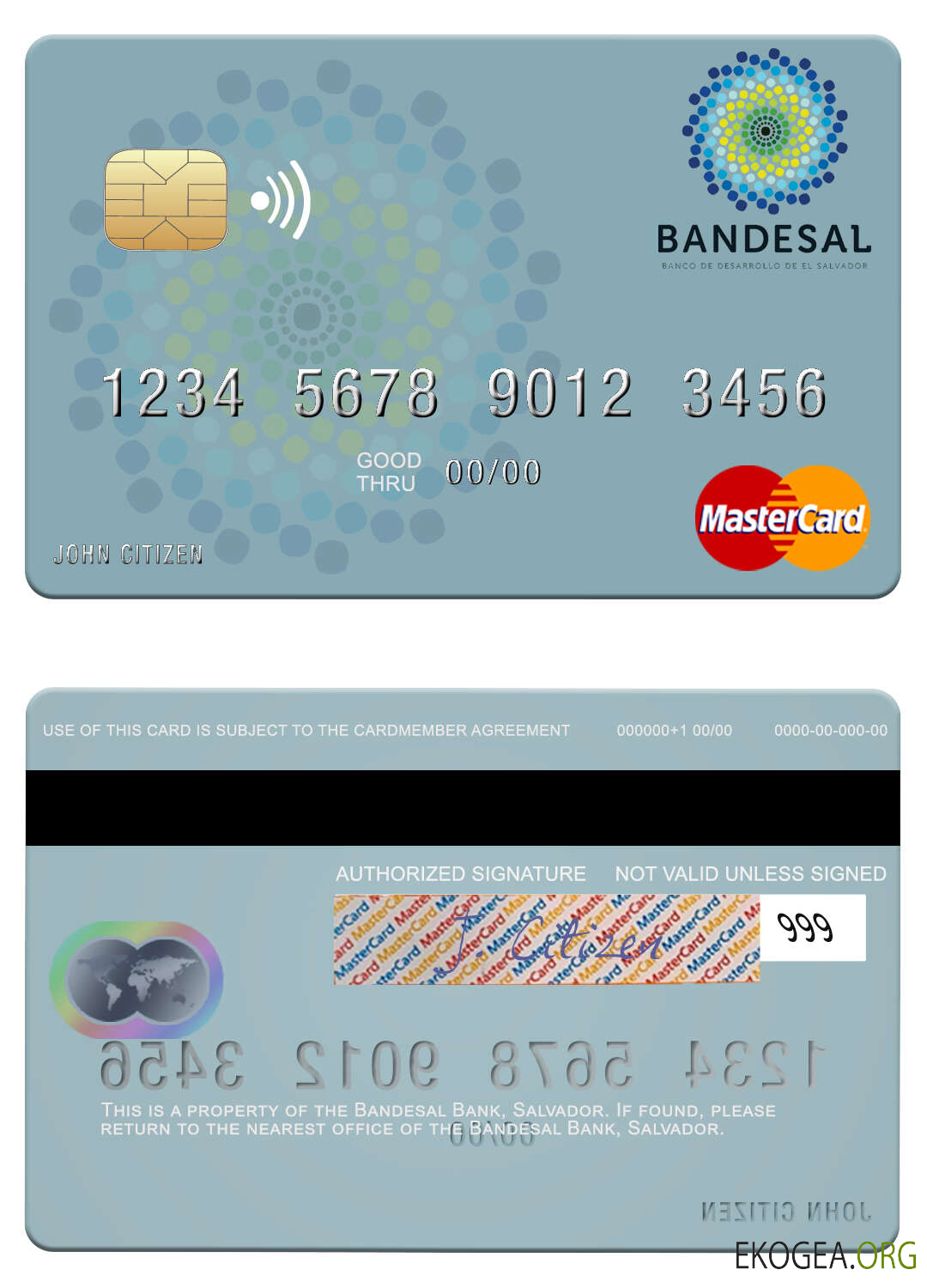 Carte Mastercard de la Banque Salvador Bandesal